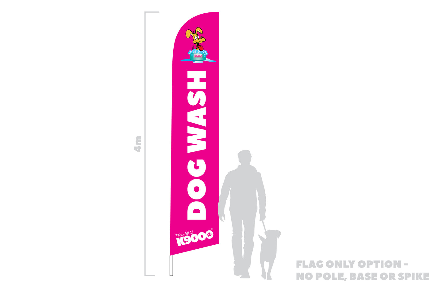 SD006 K9000 Dog Wash Feather Flag