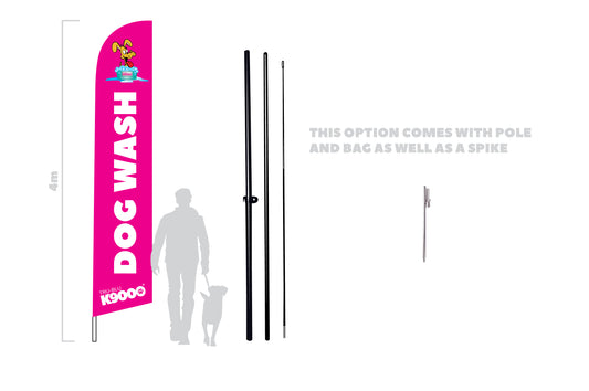 K9000 Dog Wash Feather Flag Kit