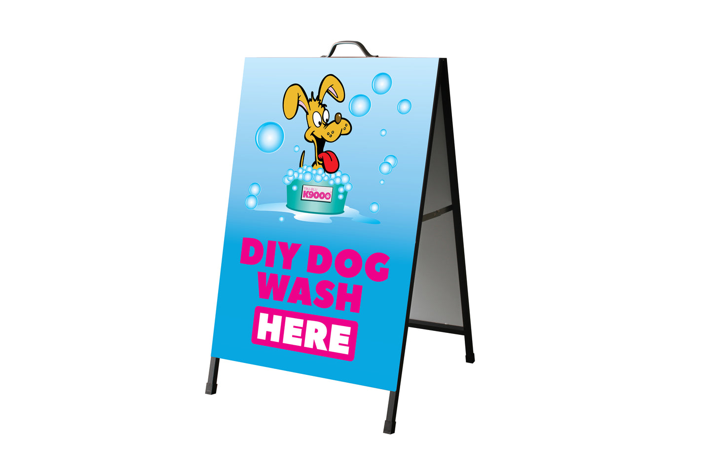 SD001 - K9000 'Dog Wash Here' A-Frame