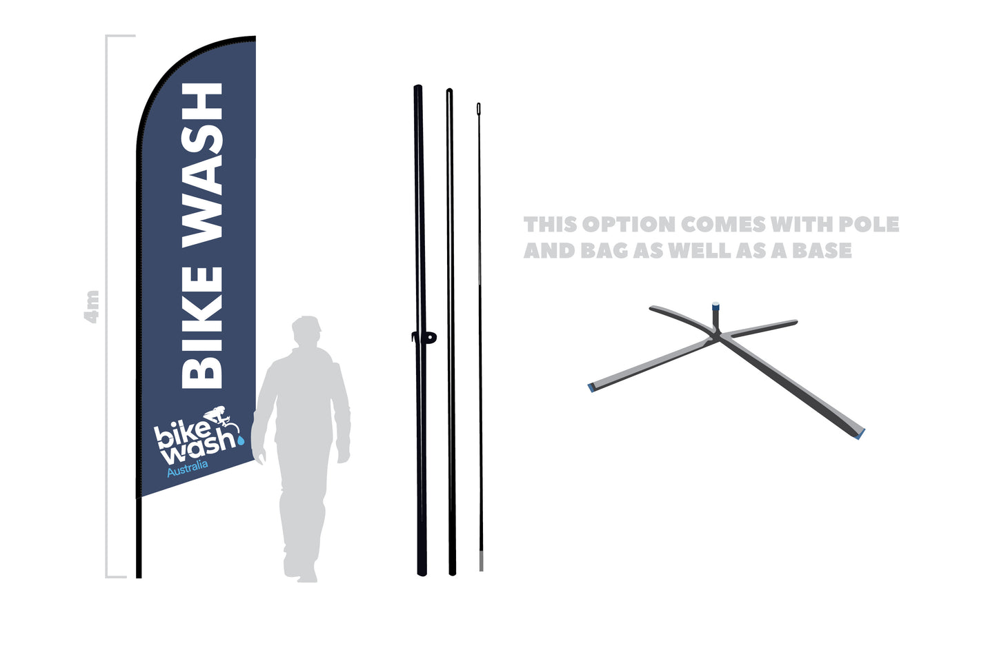 SD012 BWA Bike Wash Feather Flag Kit