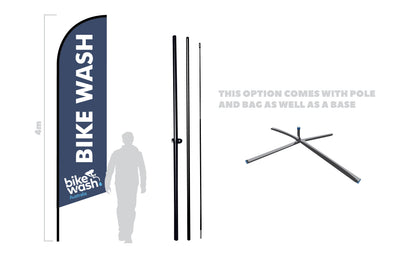 SD012 BWA Bike Wash Feather Flag Kit