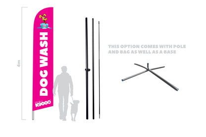 K9000 Dog Wash Feather Flag Kit
